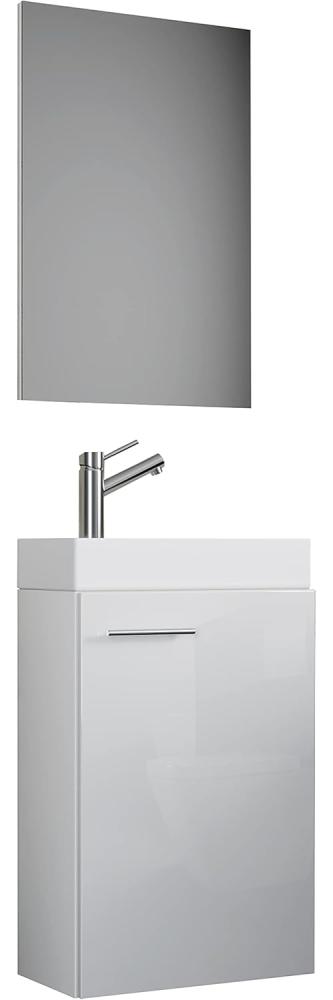 VCM Badmöbel Waschtisch Slito 914133 Weiß B. 41 x H. 130 x T. 22 cm Bild 1