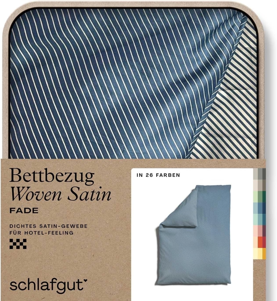 Schlafgut Woven Fade Bettwäsche|Bettbezug einzeln 135x200 cm| grey-light-blue-mid Bild 1