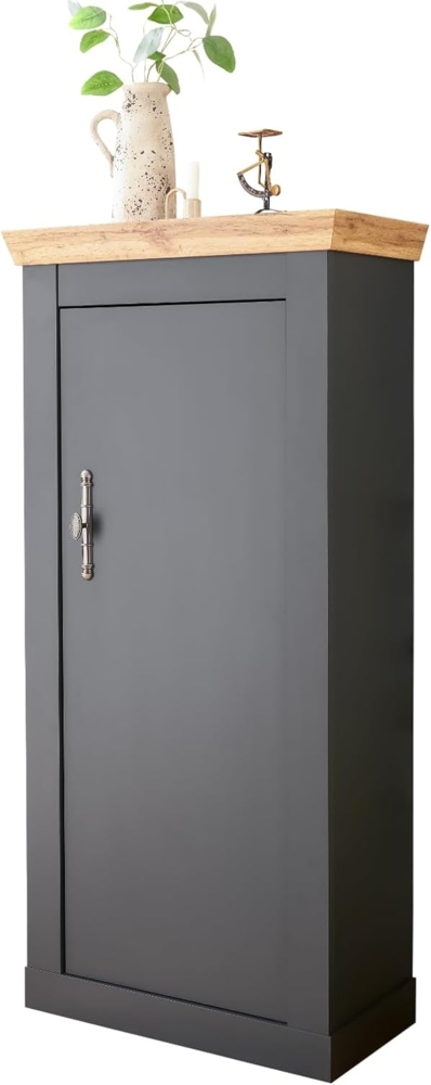 Kommode Ribera in grau und Eiche Wotan Landhaus 72 x 146 cm Bild 1