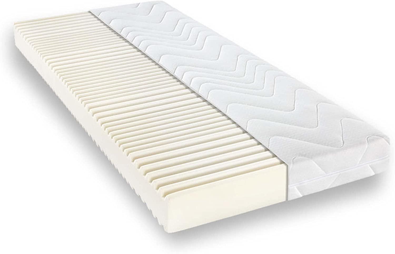 Komfortschaummatratze Sleepsy Maline 90x200 cm, 7-Zonen Matratze, Ergonomisch, Abnehmbarer waschbarer Bezug, Öko-Tex, Härtegrad H2 & H3 mittel bis fest Bild 1