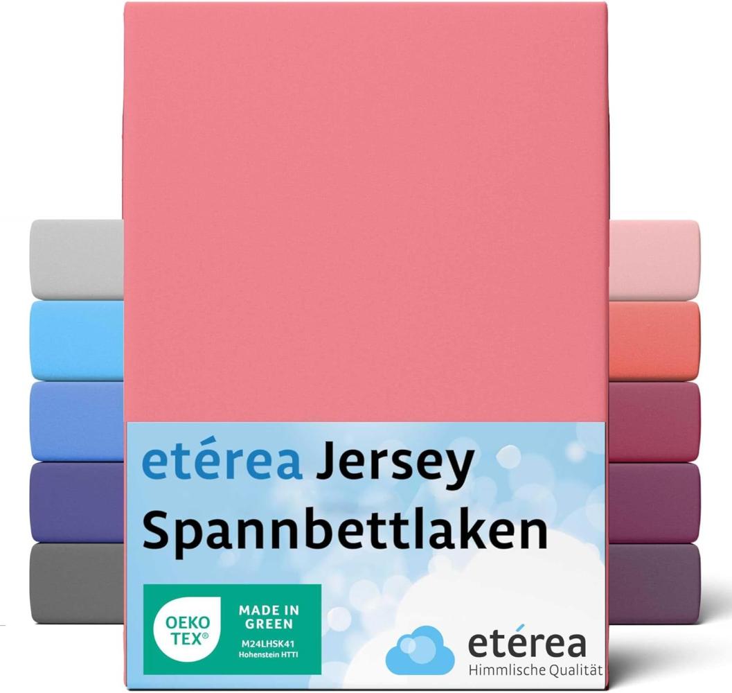 etérea Comfort Jersey Spannbettlaken Rosa 200x200 cm - 200x220 cm Bild 1