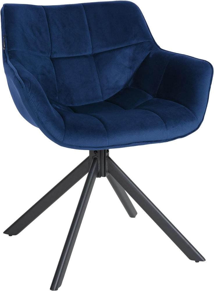 Stuhl Westport Samt (Farbe: blau) Bild 1