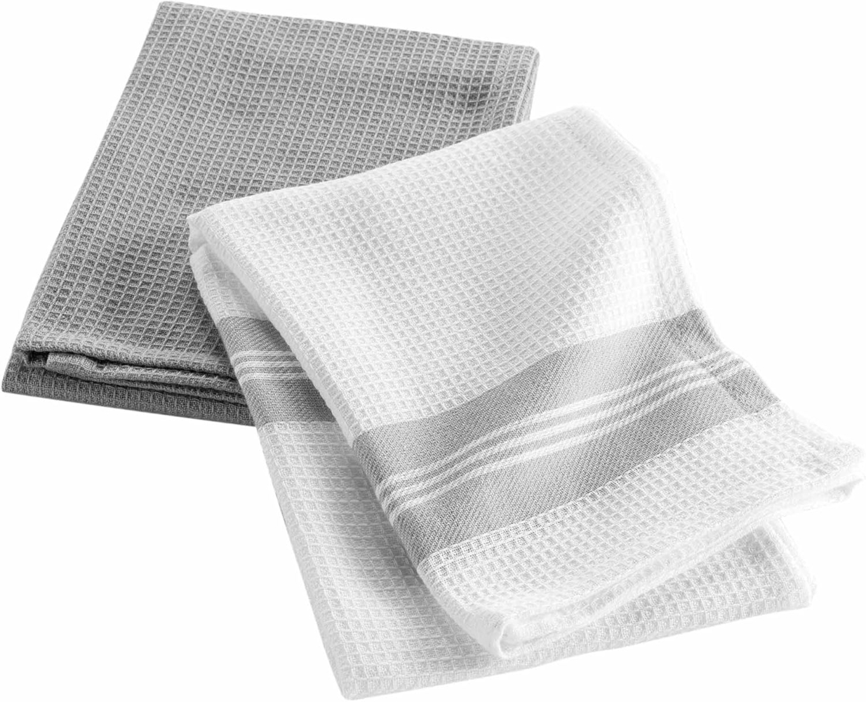 Douceur d'Intérieur, 2 Geschirrtücher, 50x70 cm, Baumwolle, Waben, Mittagessen Bild 1