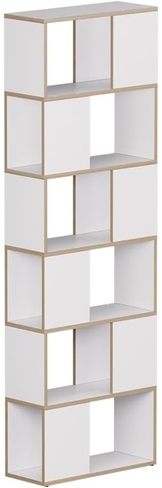 Raumteiler Eneos Weiß/Eiche 60 x 186 cm Vicco Bild 1