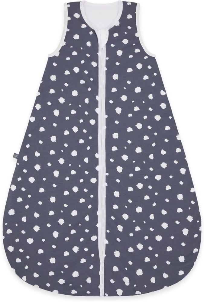 emma & noah Baby Schlafsack 2.5 TOG, Strampelsack für den Herbst und Winter in vielen Farben, Bio-Baumwolle, OEKO-TEX Zertifiziert, Schlafsack für Neugeborene (Punkte Blau, 70 cm) Bild 1