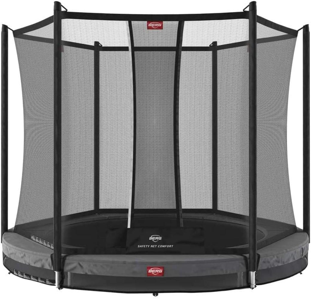 BERG Trampolin InGround rund 270 cm grau mit Sicherheitsnetz Comfort Favorit Bild 1