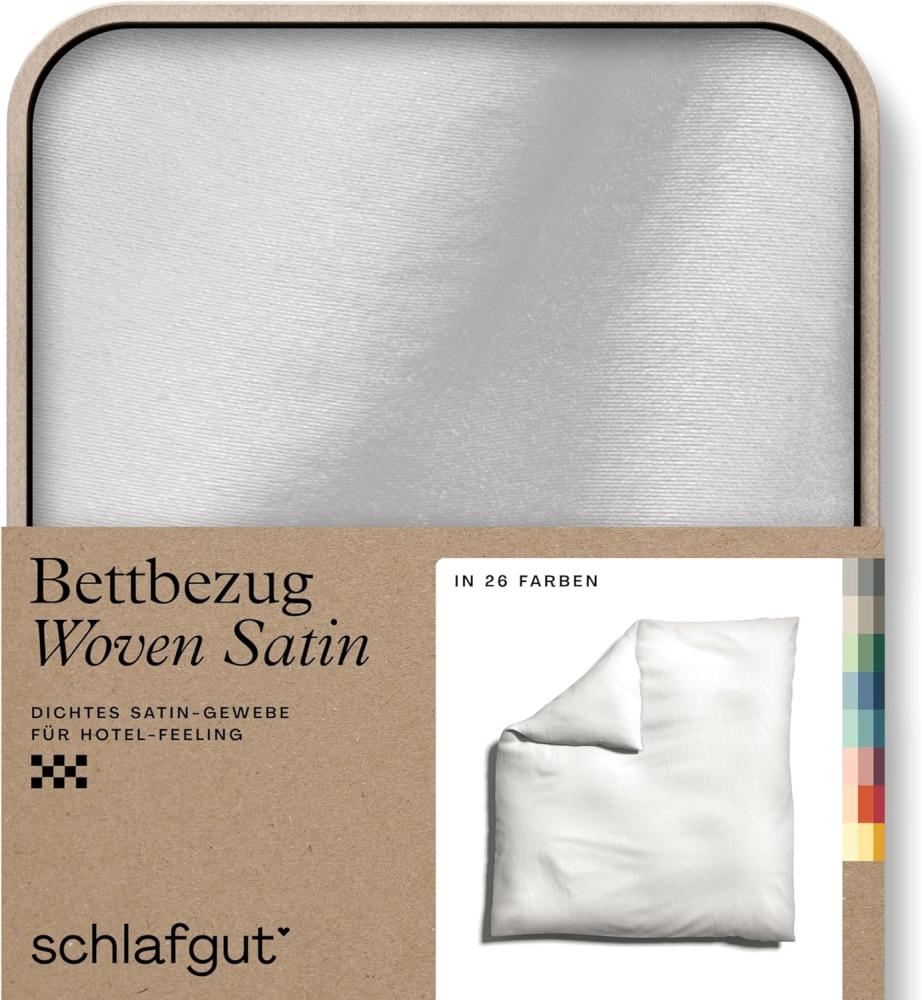 Schlafgut Woven Satin Bettwäsche|Bettbezug einzeln 240x220 cm| full-white Bild 1