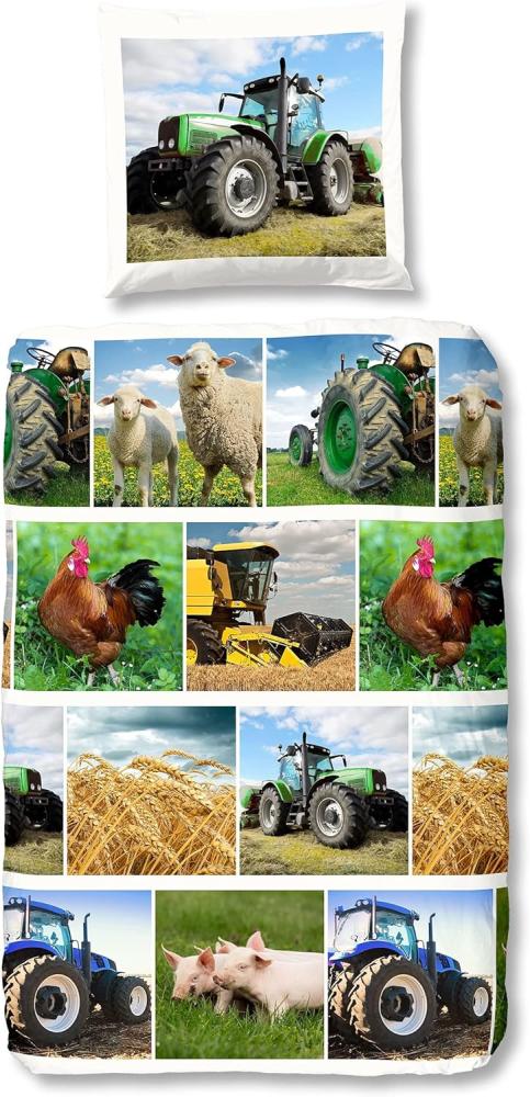 Traumschloss Renforcé Kinder Bettwäsche - Landwirtschaft 135x200 / 80x80 Bild 1