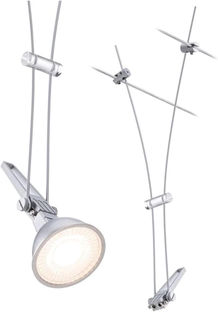 Paulmann No. 94487 Seilsystem Spot Comet Chrom matt ohne Leuchtmittel GU5,3 DC60VA Bild 1