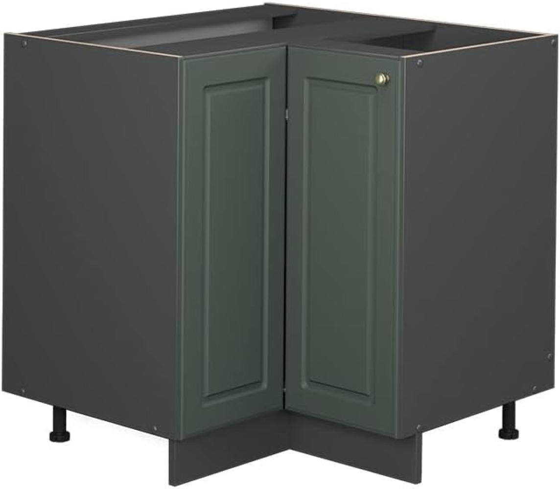 Vicco Eckschrank Fame-Line, Grün-Gold Landhaus/Anthrazit, 80. 5 cm, AP Anthrazit Bild 1