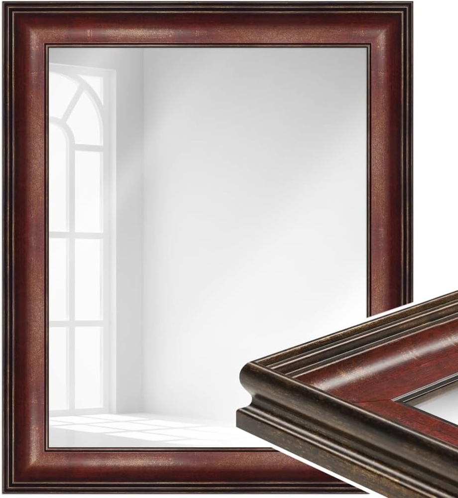 WANDStyle Wandspiegel H235 aus Kunststoff in Rot 60 x 110 cm im Stil Klassisch Bild 1