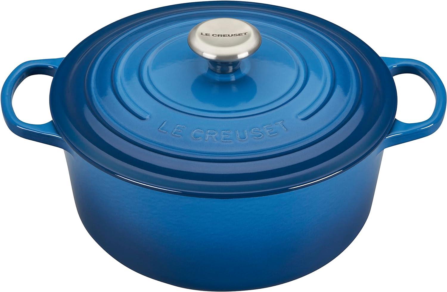 Le Creuset Signature Gusseisen-Bräter mit Deckel, Für alle Herdarten und Induktion geeignet, Rund, Marseille, 26,0 cm, 5.3 Bild 1