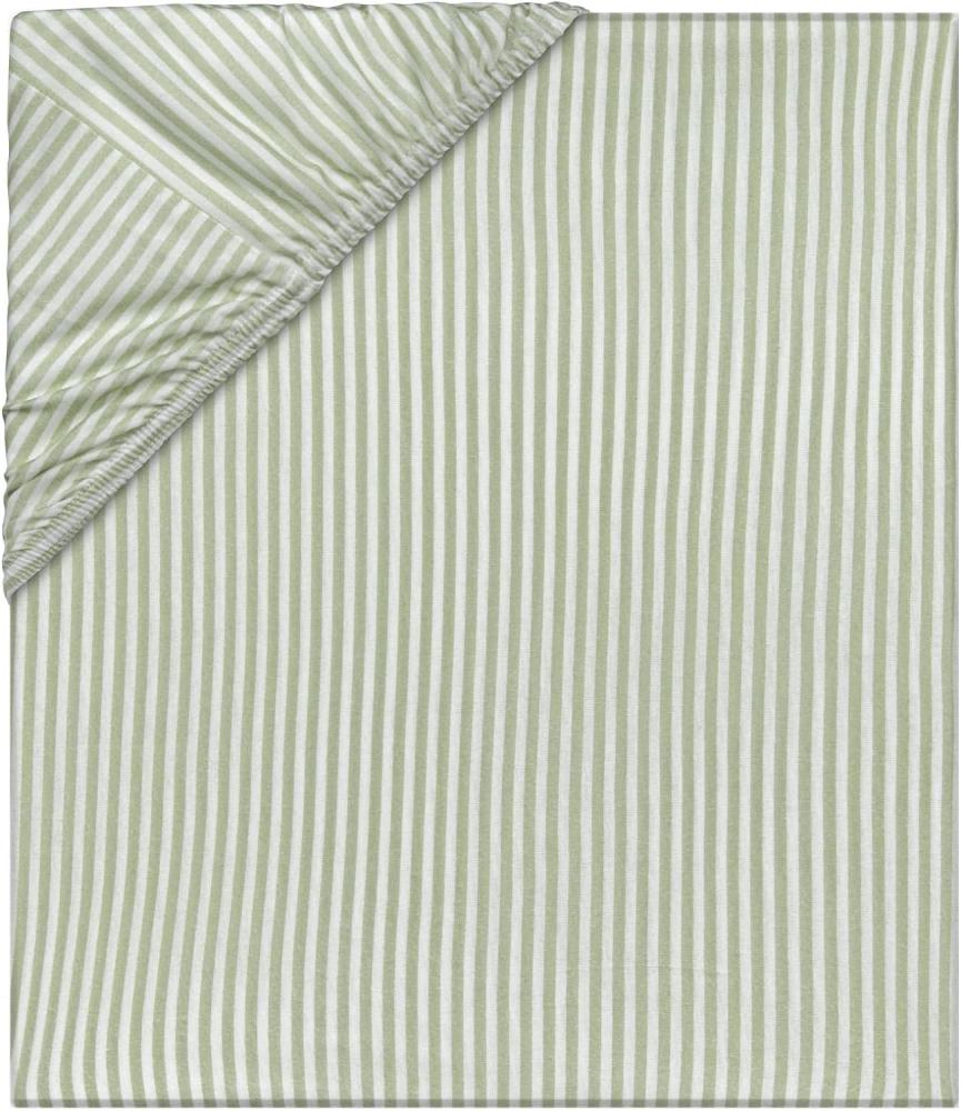 LÄSSIG Kinder Spannbettlaken für Kinderbett aus Single Jersey mit Tencel™ Lyocell mit Gummizug/Fitted Sheet Striped Bild 1