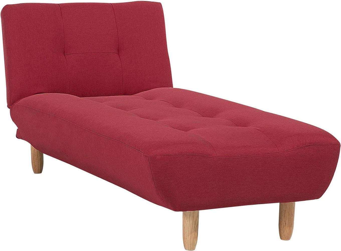 Chaiselongue Polsterbezug rot verstellbar ALSTEN Bild 1