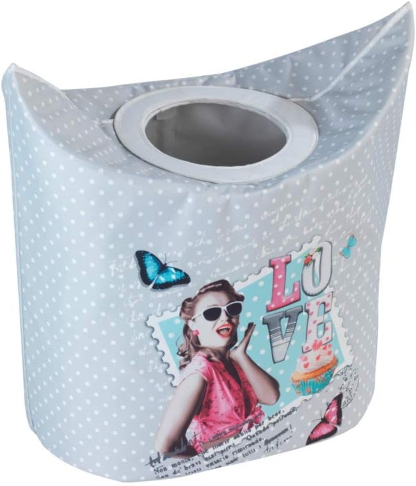WENKO 62061100 Wäschesammler Crazy Love--Wäschekorb Fassungsvermögen: 53 l, 57 x 54 x 33 cm, mehrfarbig Bild 1