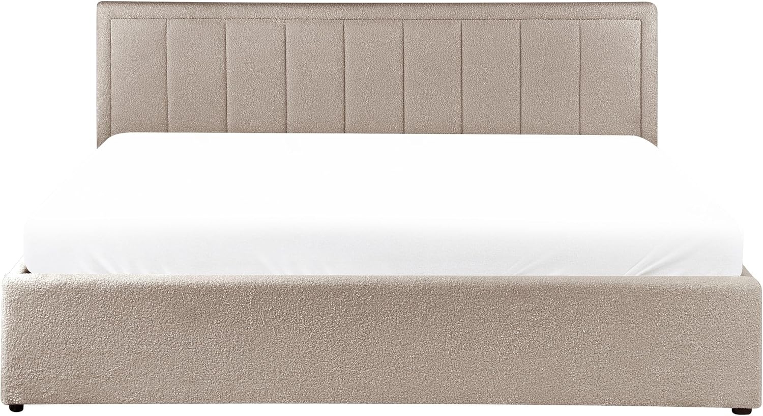 Bett mit Stauraum Bouclé MONTLAUR 180 x 200 cm Taupe Bild 1