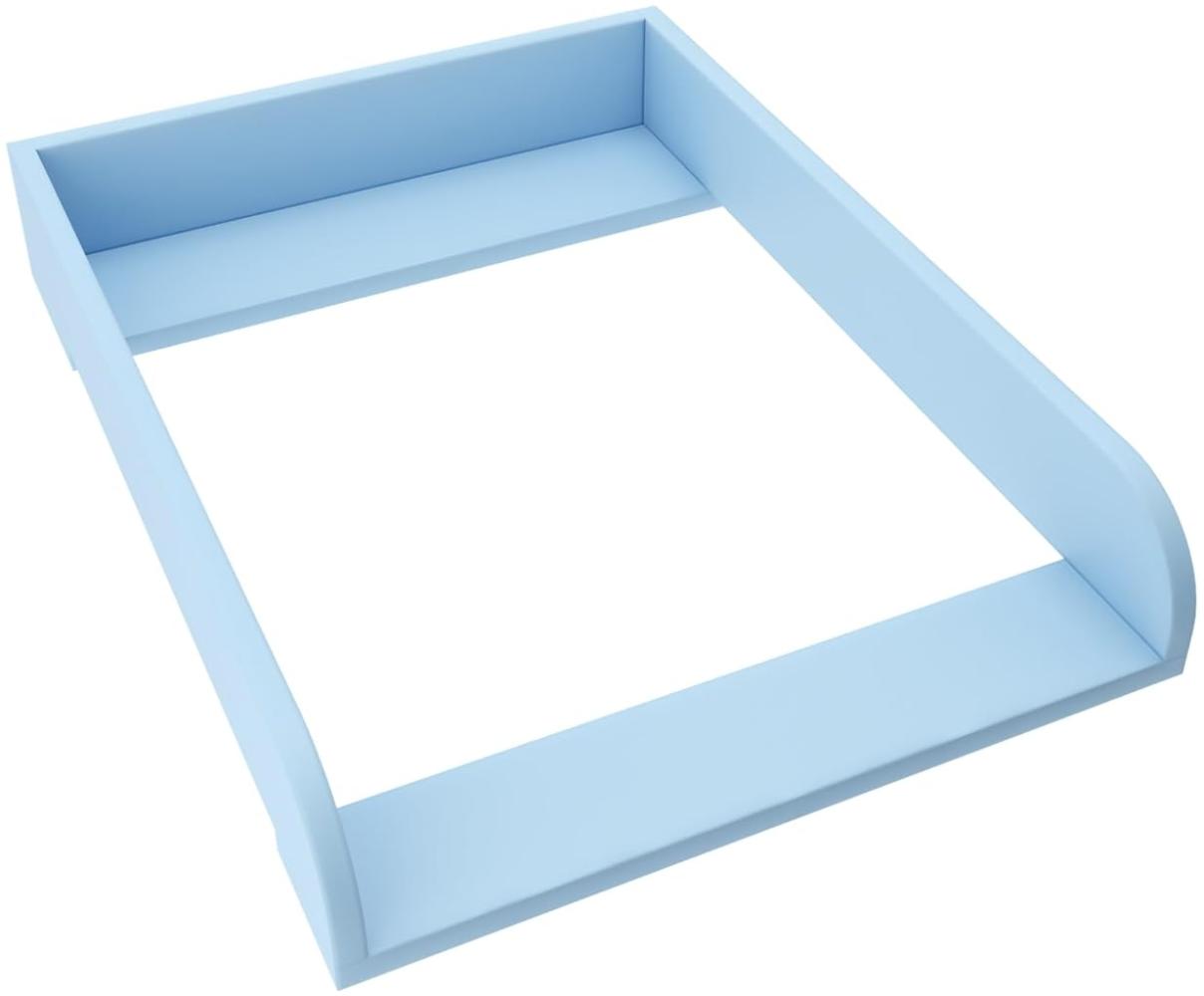 REGALIK Wickelaufsatz für Kullen IKEA 72cm x 50cm - Abnehmbar Wickeltischaufsatz für Kommode in Blau - Abgeschlossen mit ABS Material 2mm mit Abgerundeten Frontplatten Bild 1