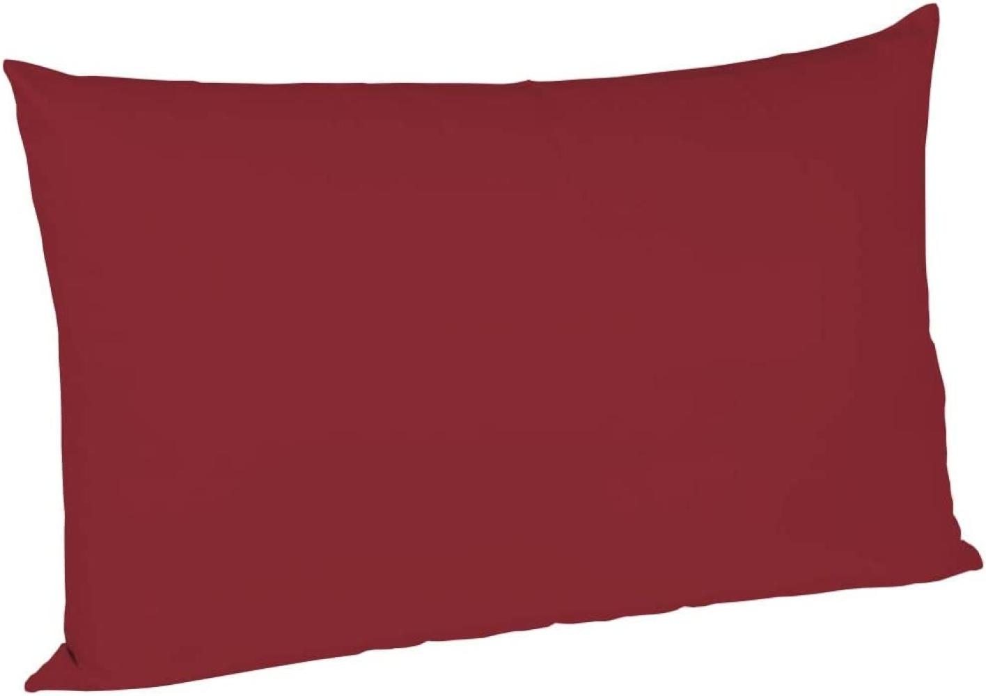 Fleuresse Mako-Satin-Kissenbezug uni colours 4580 bordeaux Grösse 50x70 cm Bild 1