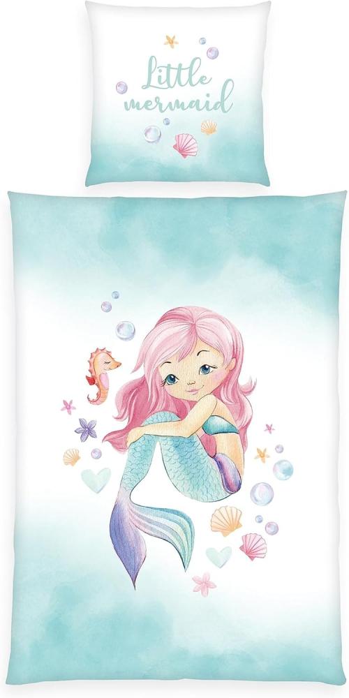 Herding Kinderbettwäsche Kinder-Wendebettwäsche "Little Mermaid", Renforcé, 2 teilig, Renforcé Motiv: Little Mermaid Bild 1