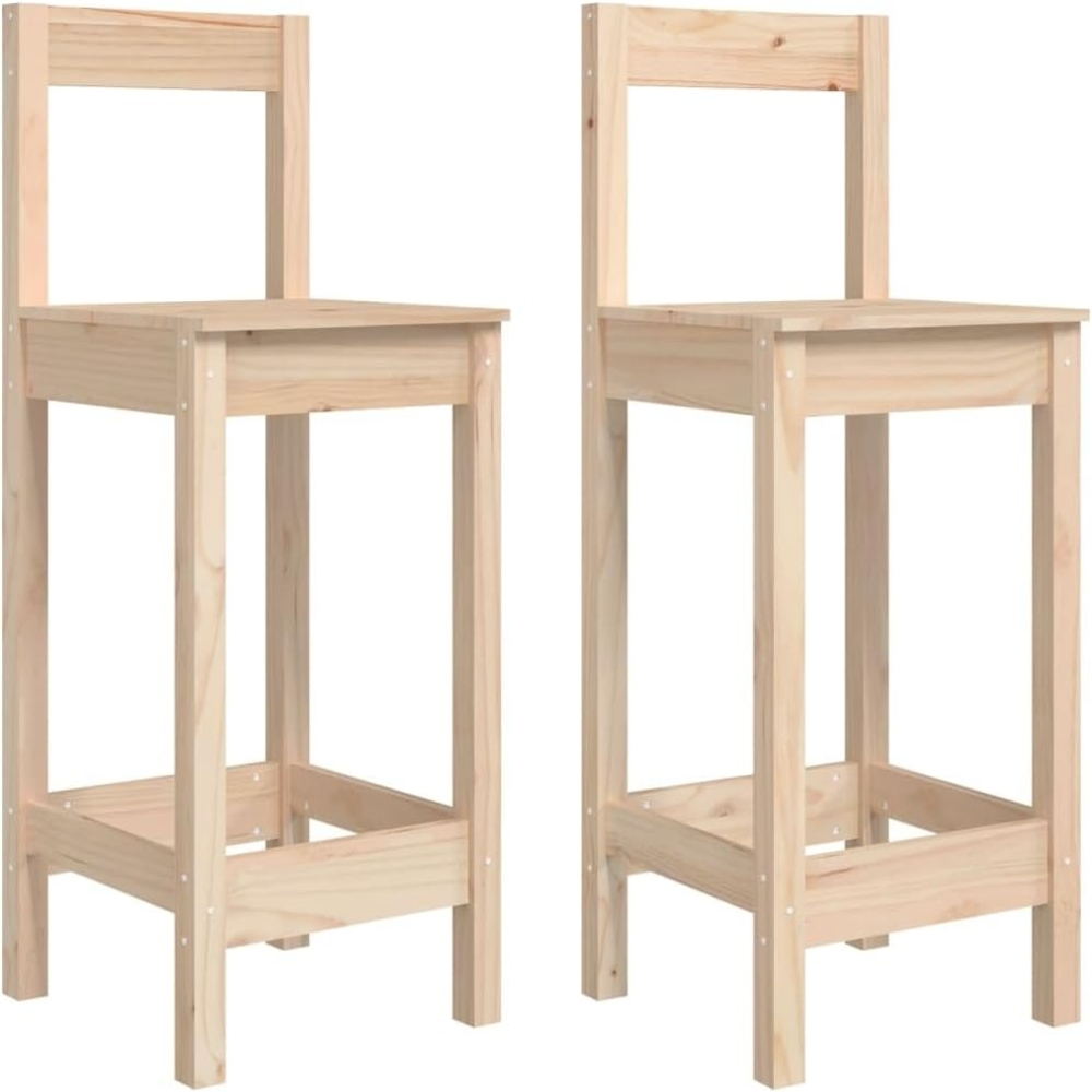 vidaXL Barstühle 2 Stk. 40x41,5x112 cm Massivholz Kiefer 822142 Bild 1