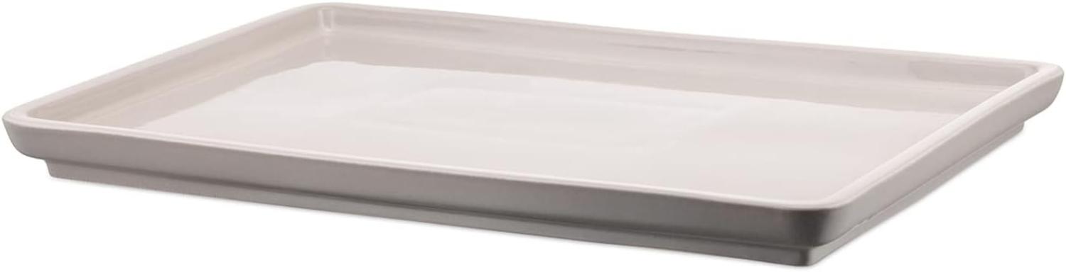 Alessi Servierplatte, Keramik, Light Grey, 36 x 24 x 2. 7 cm Bild 1