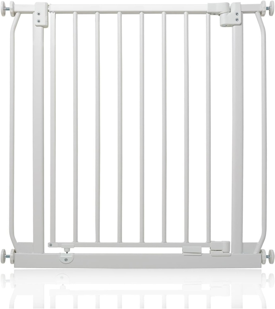 Safetots Elite Sicherheitsschutzgitter, 71cm - 80cm, Mattweiß, Treppenschutzgitter mit Druckmontage, Sicherheitsbarriere, Einfache Installation Bild 1