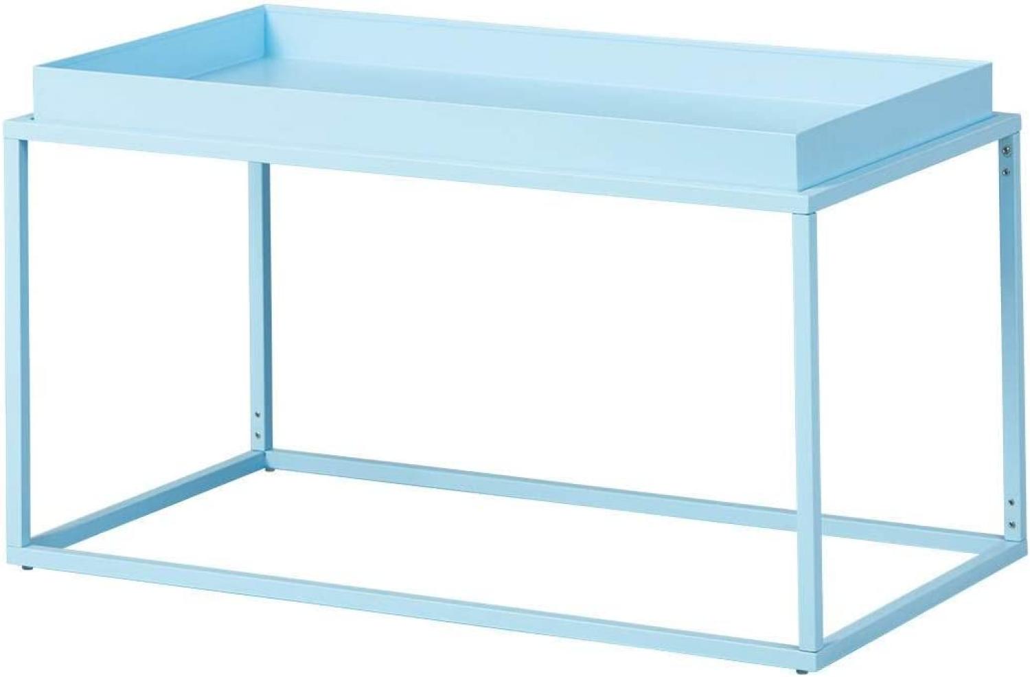 Inter Link Design Couchtisch im Industial Style Metall blau In & Outdoor geeignet Bild 1