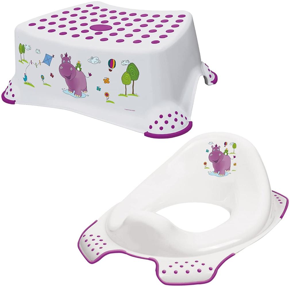 Keeeper 2-teiliges Set HIPPO Schemel einstufig & WC-Sitz / Toilettensitz weiß Bild 1