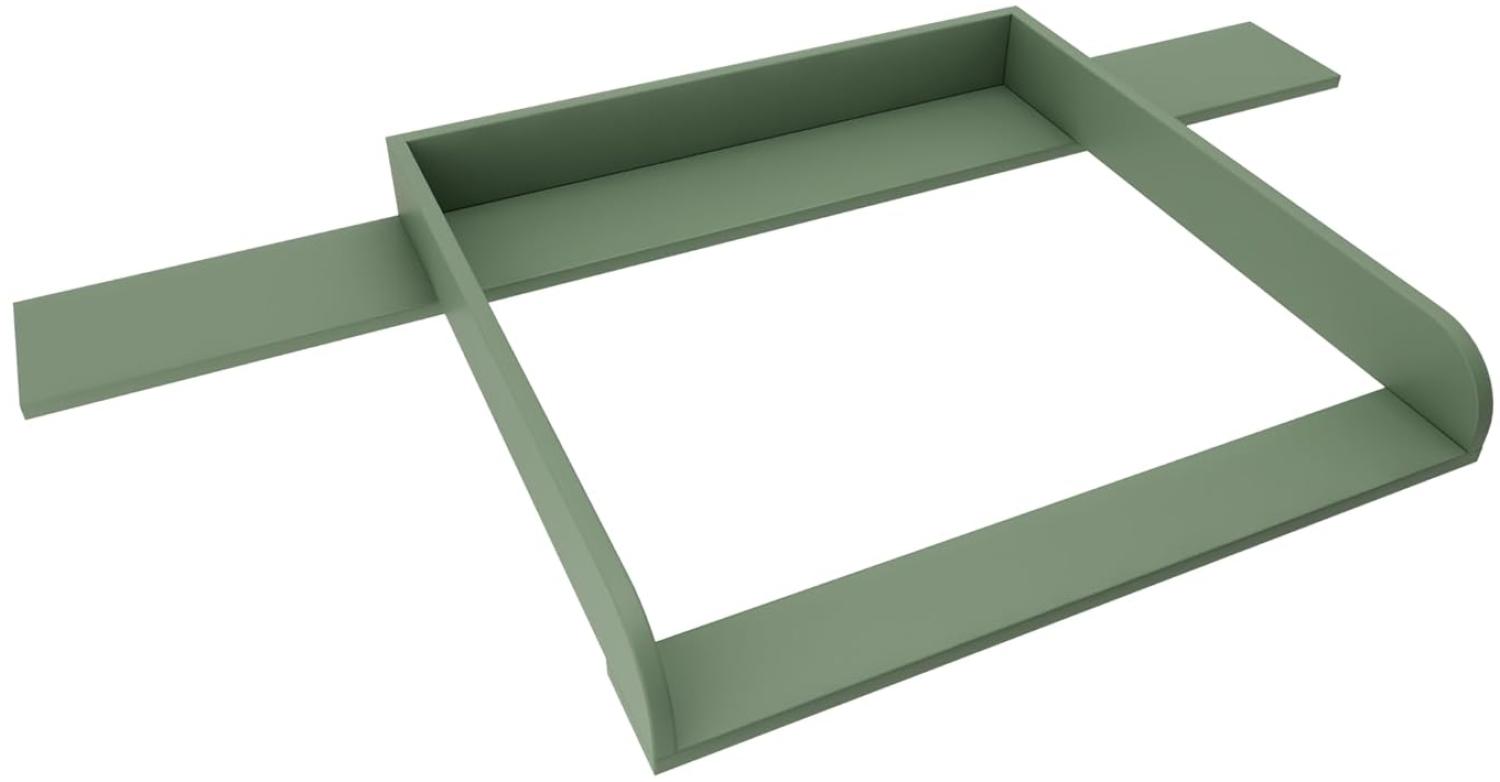 REGALIK Wickelaufsatz für Hemnes Kommode mit 8 Schubladen IKEA 78cm x 80cm - Abnehmbar Wickeltischaufsatz für Kommode in Grün - Abgeschlossen mit ABS Material 2mm mit Abgerundeten Frontplatten Bild 1