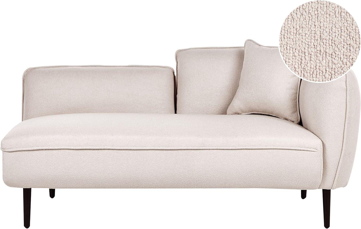 Chaiselongue Bouclé hellbeige rechtsseitig CHEVANNES Bild 1