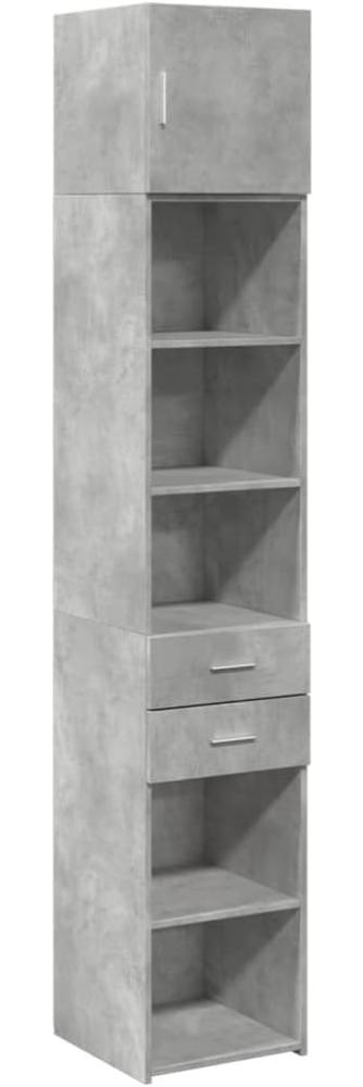 Hochschrank Schmal Betongrau 40x42,5x225 cm Holzwerkstoff 3281283 Bild 1