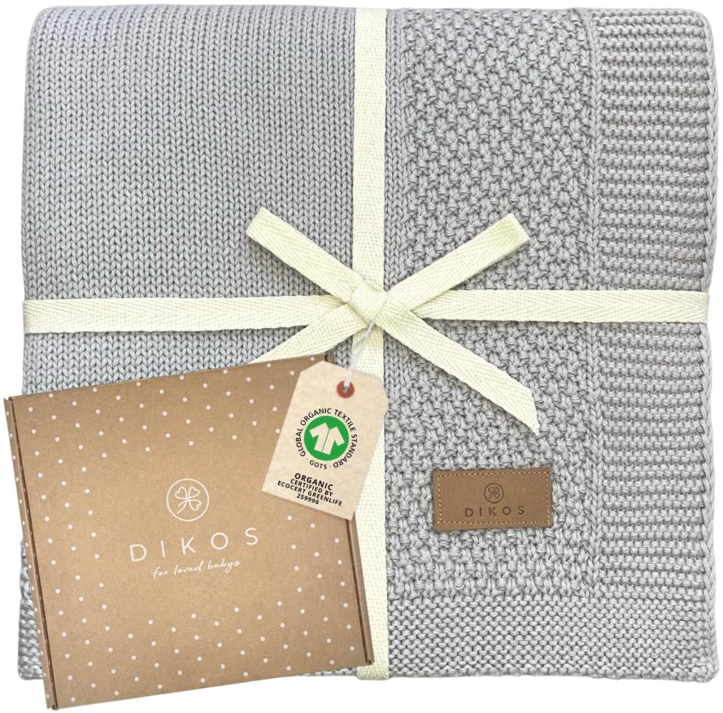 Babydecke DIKOS® Babydecke aus *100%* Bio Baumwolle, Strickdecke, Geschenk, DIKOS, PREMIUM Qualität, 75x100 cm, atmungsaktiv, nachhaltig, kuschelweich Bild 1