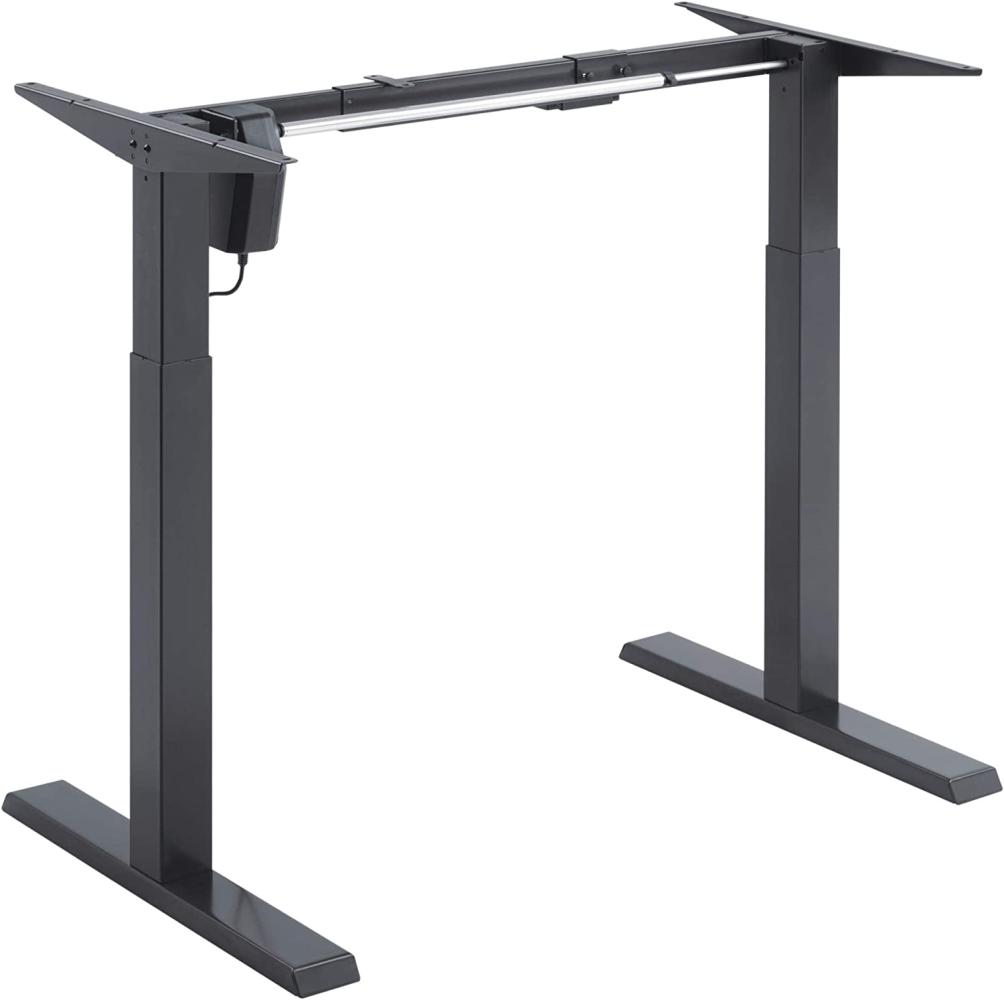 PureMounts PM-DESK-01 Elektrisch höhenverstellbares Schreibtischgestell, Breite einstellbar für alle Tischplatten, 80kg Traglast, schwarz Bild 1