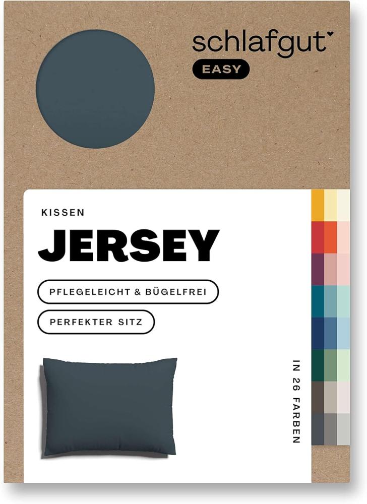 Schlafgut Kissenbezug EASY Jersey | Kissenbezug einzeln 60x80 cm | grey-deep Bild 1