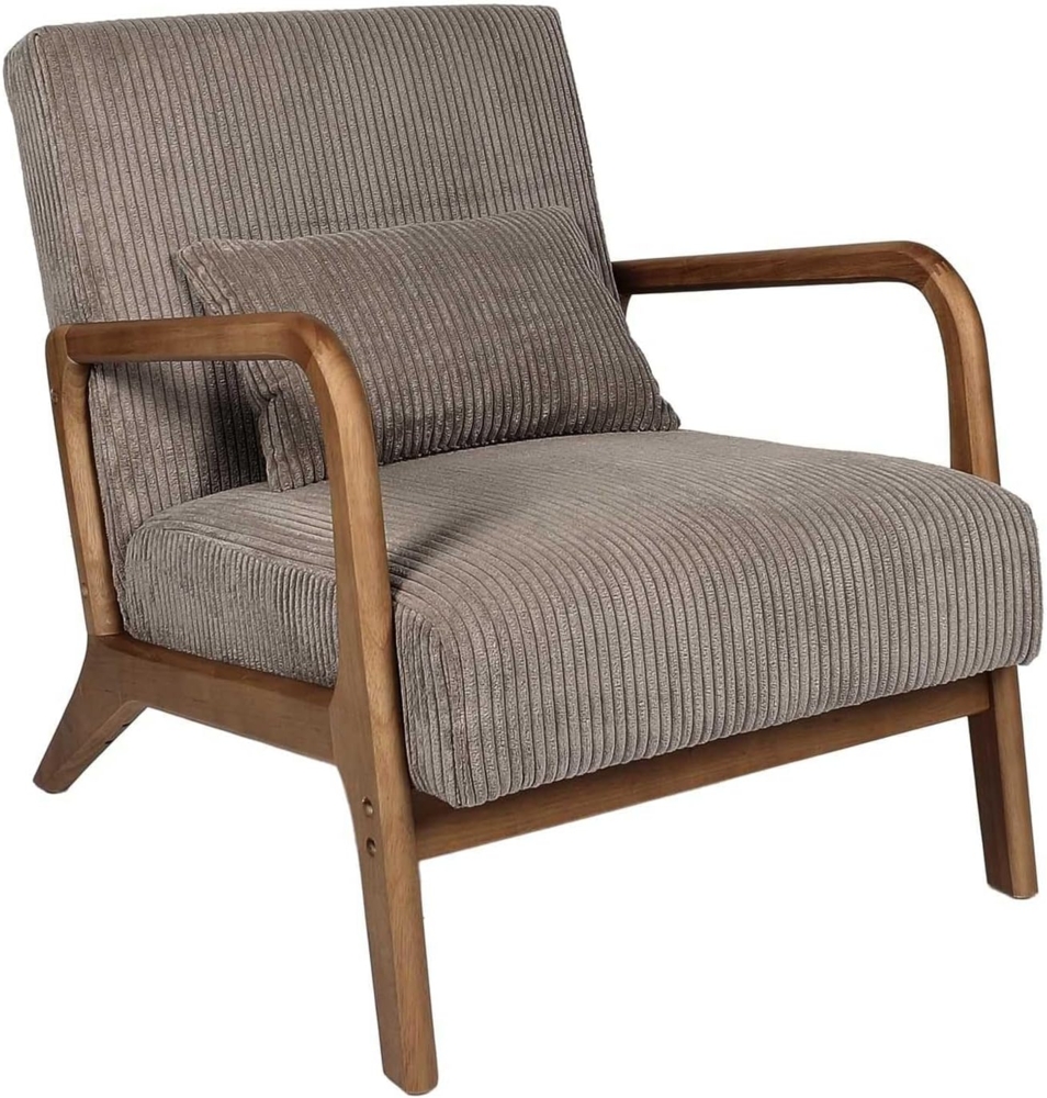 HOME DECO FACTORY, HD0348, Cotele Scott Wohnzimmersessel, Weichheit, Möbel, Sitz, Sofa und Sessel, 64,5 x 75 x 83,5 cm, Sitzhöhe 43 cm, Taupe, Mol, TU Bild 1