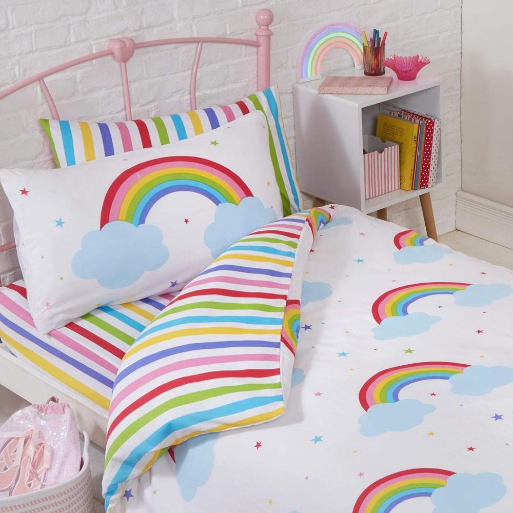 Price Right Home Regenbogen Himmel einzelne Bettbezug und Kissenbezug Set Bild 1