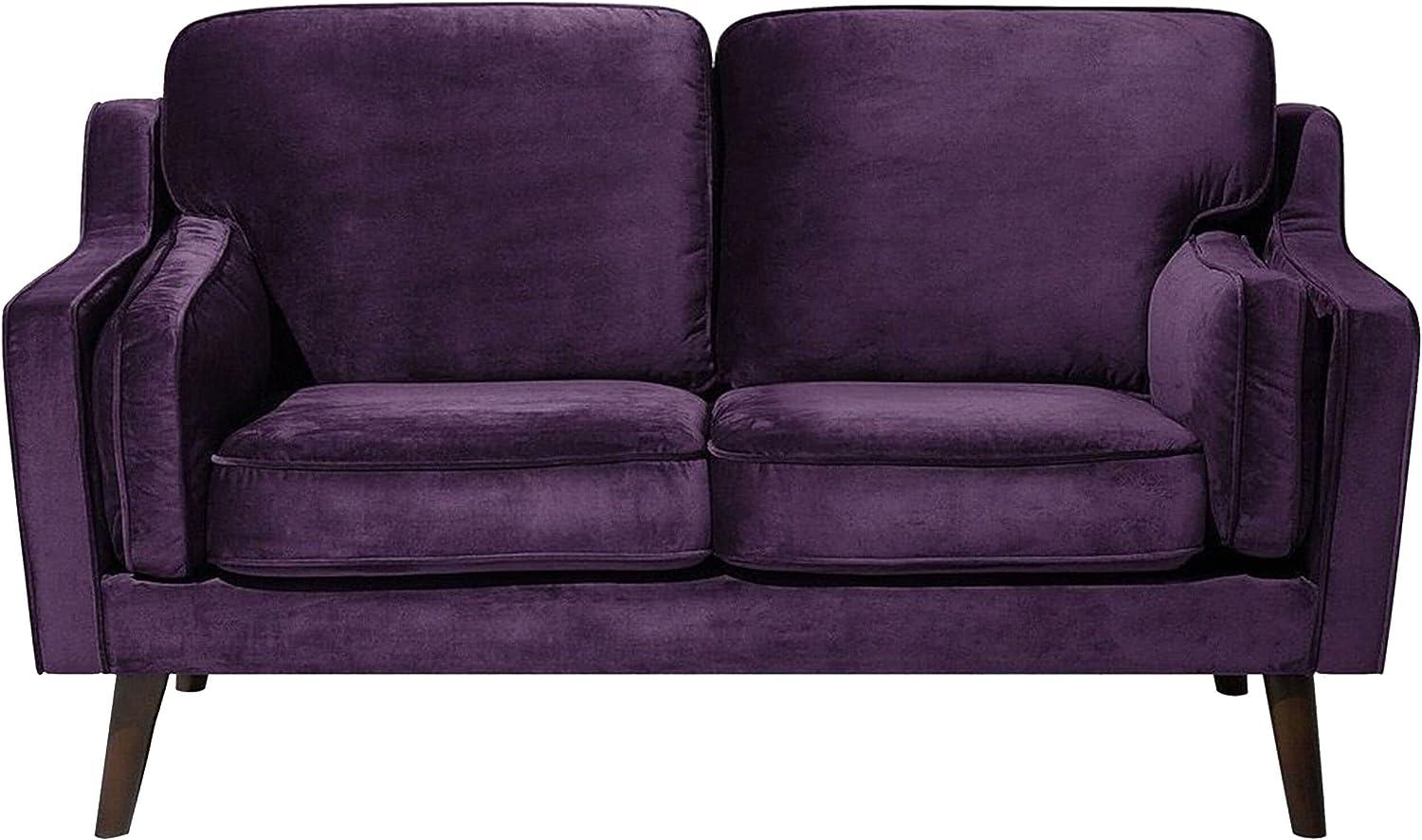 2-Sitzer Sofa Samtstoff violett LOKKA Bild 1