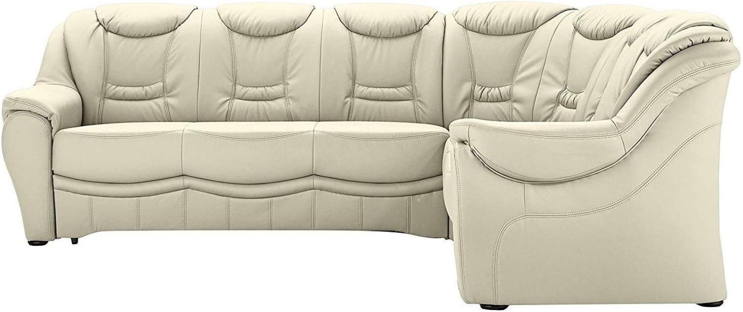 Cavadore Ecksofa Bensil mit Federkern / Polsterecke in Kunstleder / 265 x 94 x 215 / Lederoptik Creme Bild 1