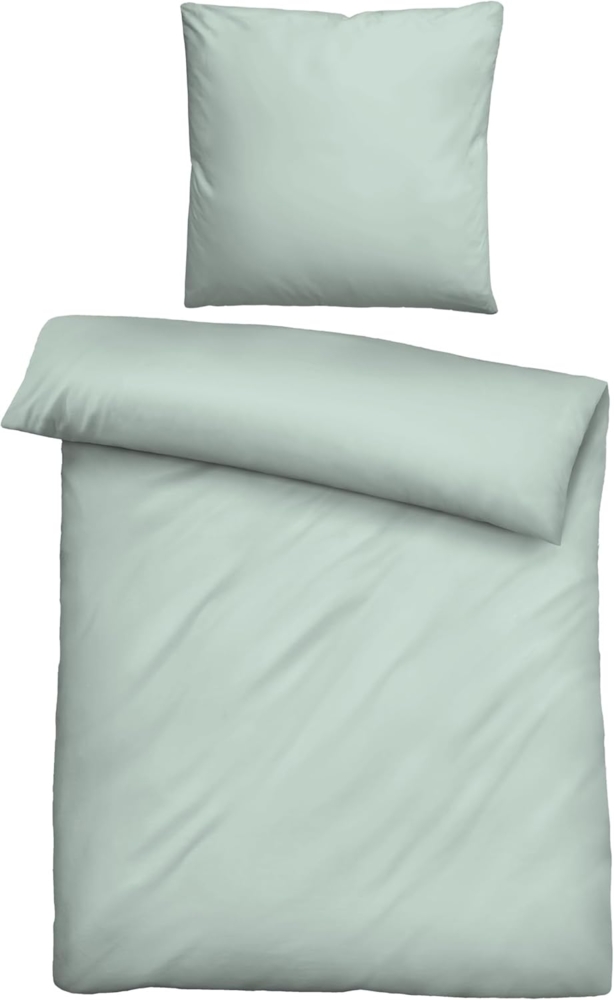 biberna Tencel Bettwäsche 0470500 UNI, salbei, 1x 135x200 cm + 1x 80x80 cm Bild 1