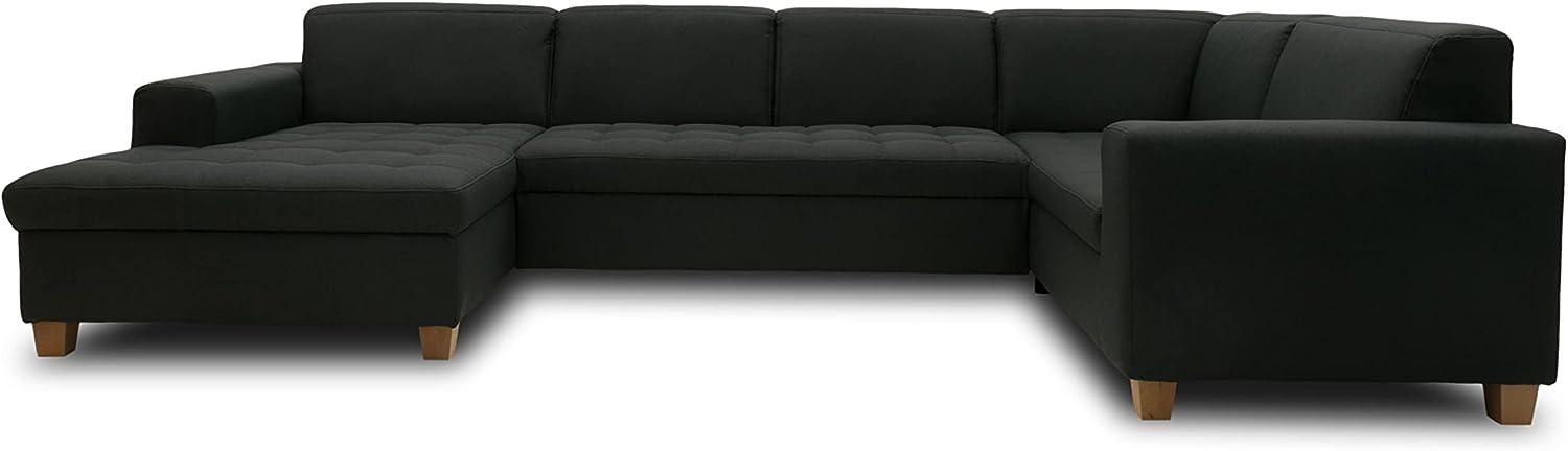 DOMO Collection Sugar Wohnlandschaft, Sofa, Couch, Polstergarnitur, Moderne U-Form, anthrazit, 162x333x199 cm Bild 1