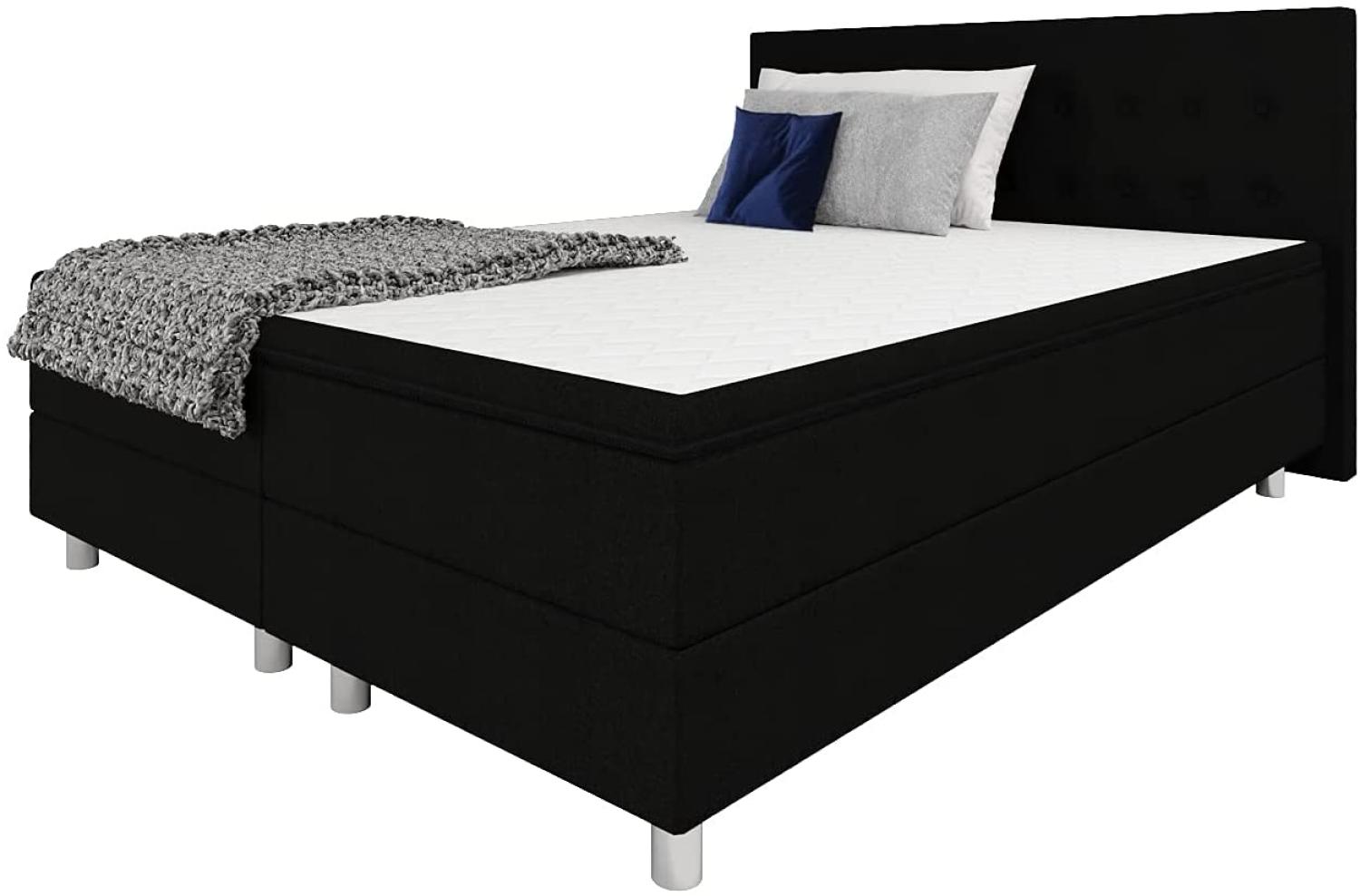 Best For You Boxspringbett Neo First Class Bett Polsterbett Schwarz Viele Größen 100x200 Bild 1