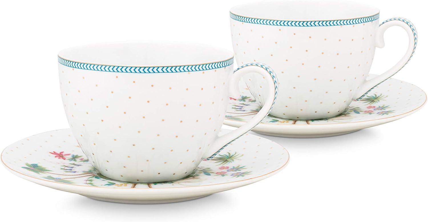 PIP STUDIO Jolie Dots Gold Tasse & Untertasse Set2 Bild 1