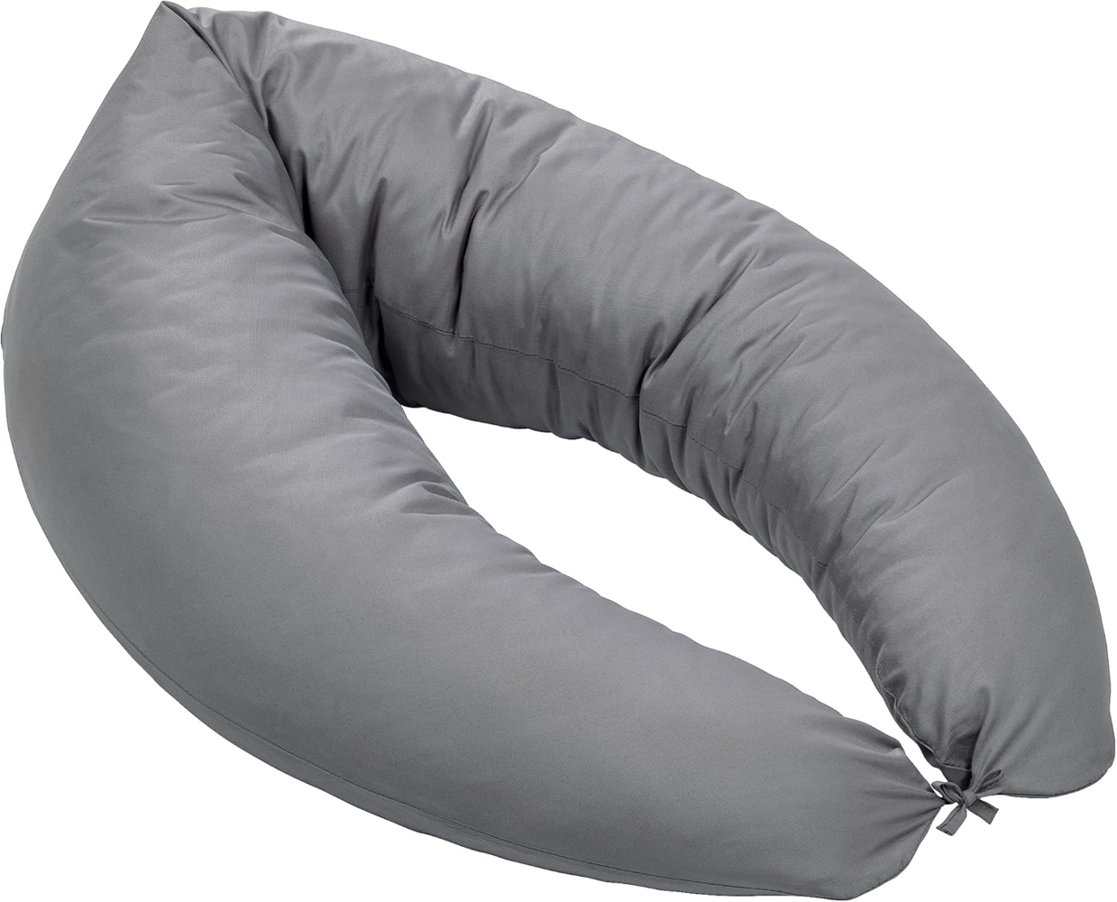 XDREAM Stillkissen Schwangerschaftskissen, Lagerungskissen, mit weichem Microfaserbezug, 1-tlg, XXL Stillkissen, Seitenschläferkissen mit Bändern zum Knoten, 190 cm Bild 1