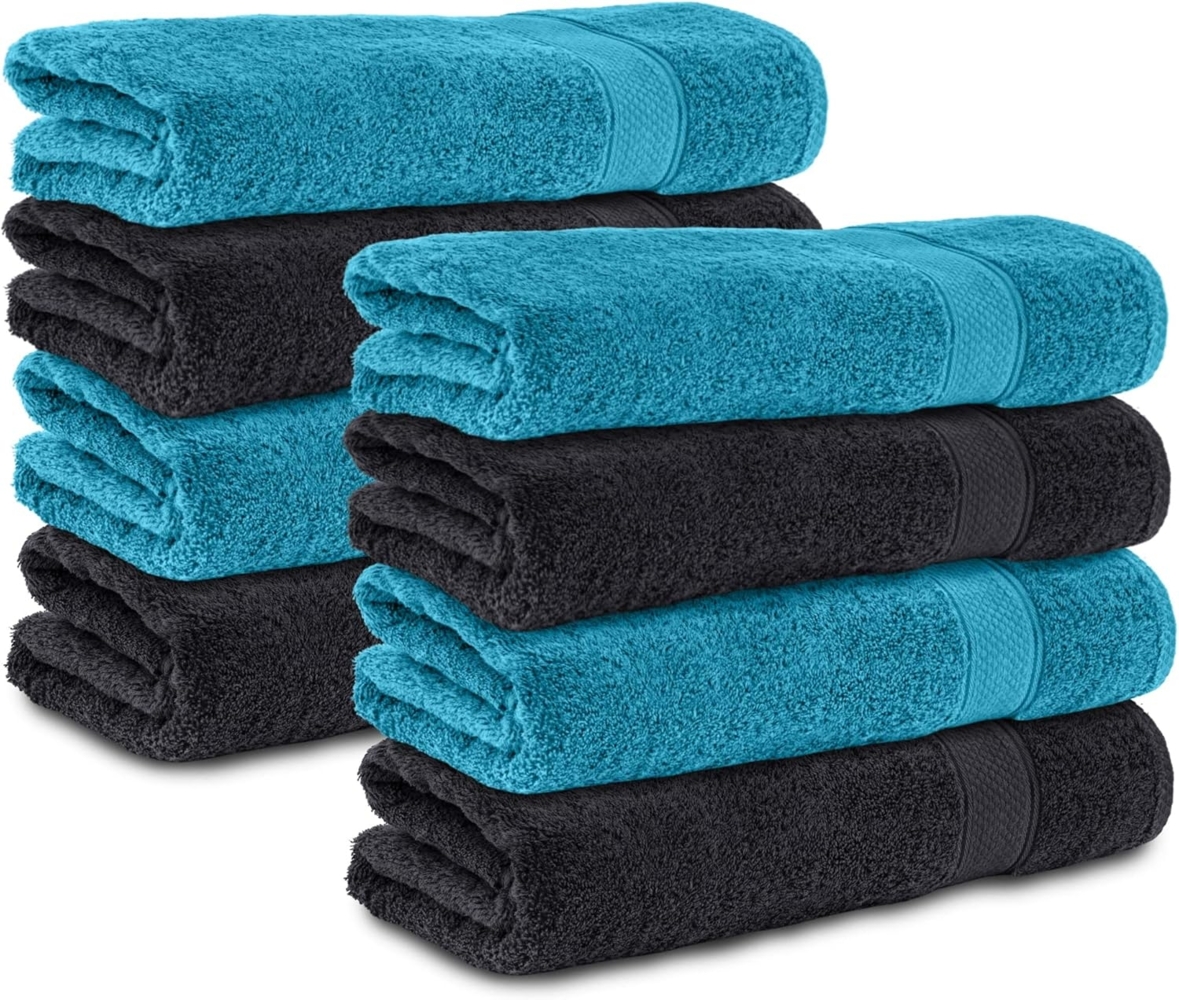 Komfortec Handtuch Set 50x100, Handtücher, Frottee (Packung, 8-St), 100% Baumwolle, Flauschig & Saugfähig, Weich, Towel Bild 1