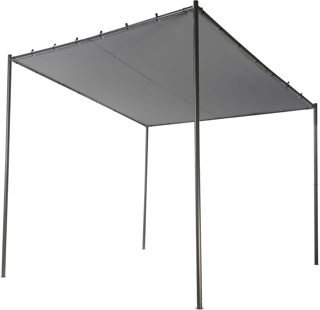 Pergola Stahl dunkelgrau 282 x 294 cm VIMINO Bild 1
