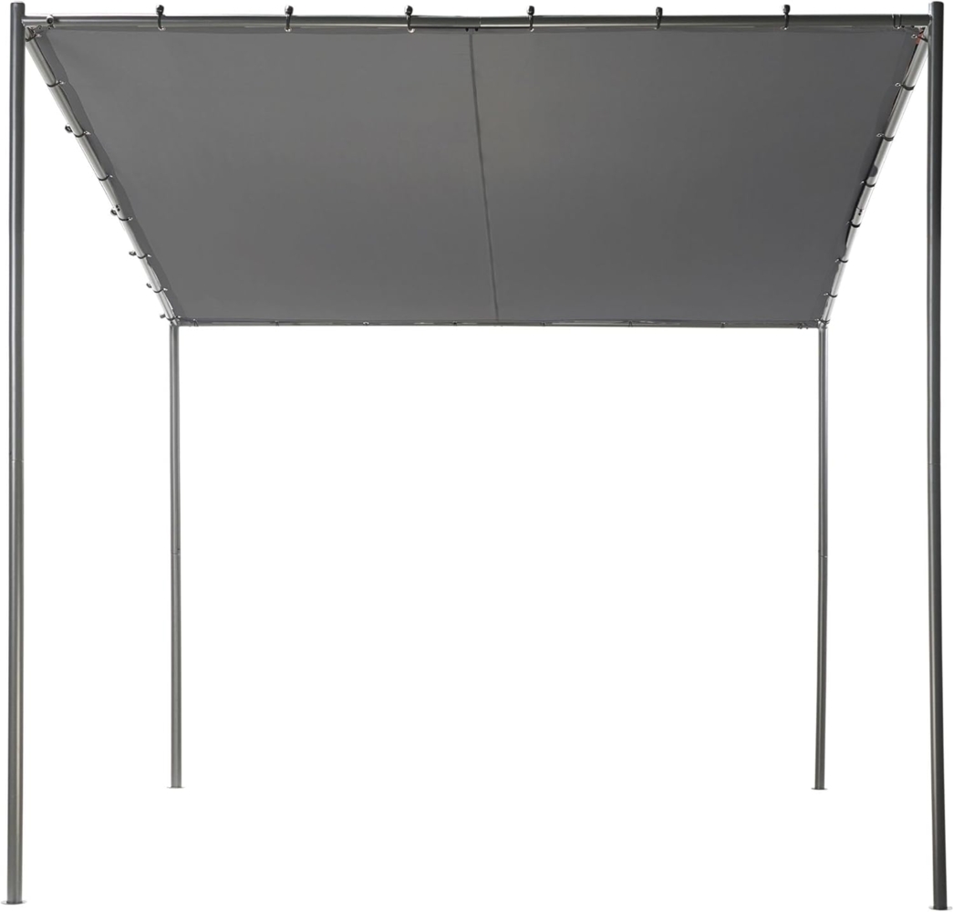 Pavillon VIMINO Metall 282 cm 294 cm Dunkelgrau Bild 1