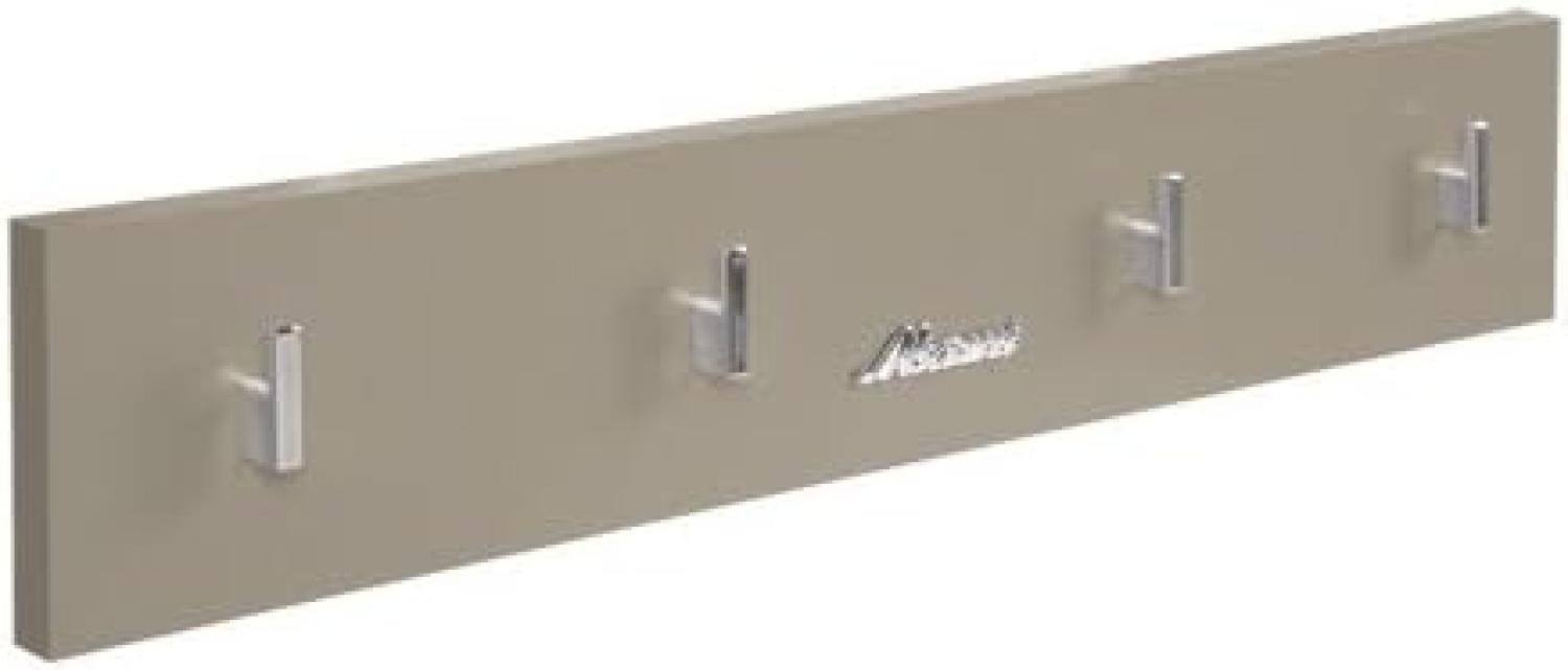 Miami Garderobenpanel mit 4 Haken, Autometallic-Lackierung, ABS Kanten in taupe Bild 1