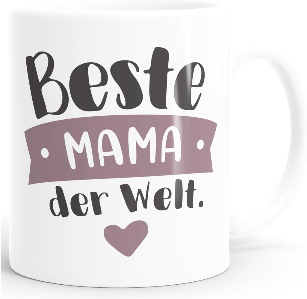 MoonWorks Tasse Kaffee-Tasse Beste/r Mama/Papa der Welt Geschenk Mütter Väter Geburtstag Weihnachten Danke sagen Moonworks®, Keramik Bild 1