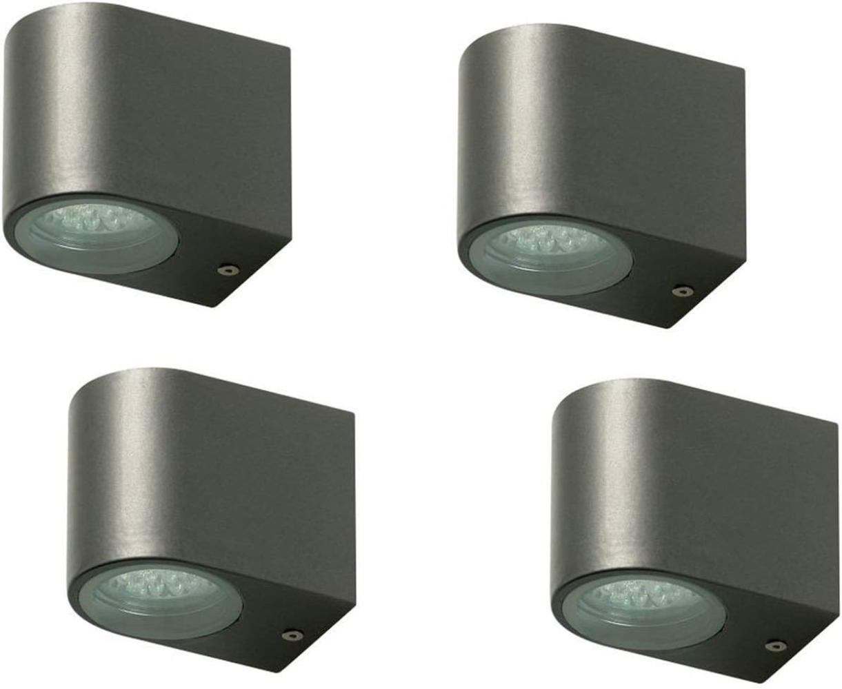 4er Set LED-Außenwandleuchte Bastia anthr, Aluminium downlight, IP44 Bild 1