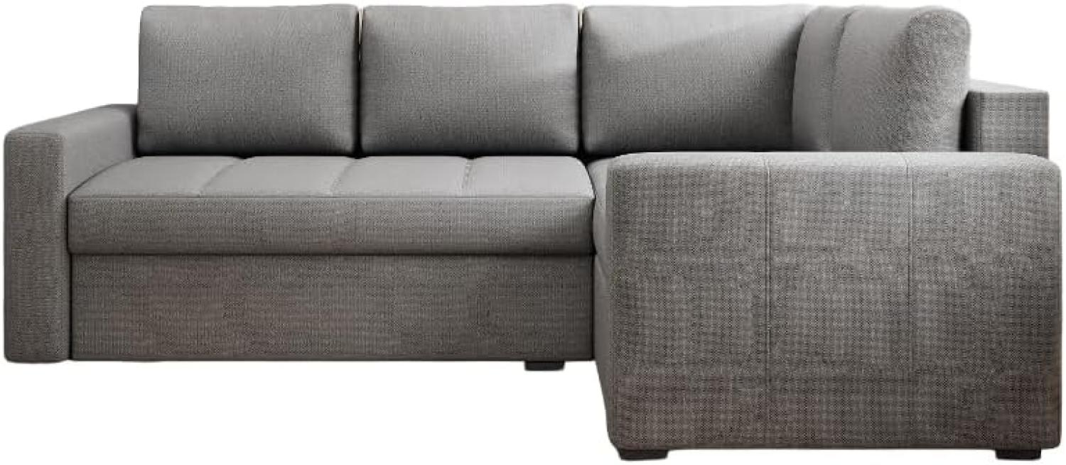 Designer Sofa Cortino mit Schlaffunktion und Stauraum Stoff Grau Rechts Bild 1